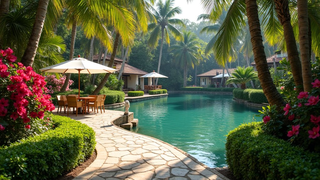 lush shaded lakeside relaxation
