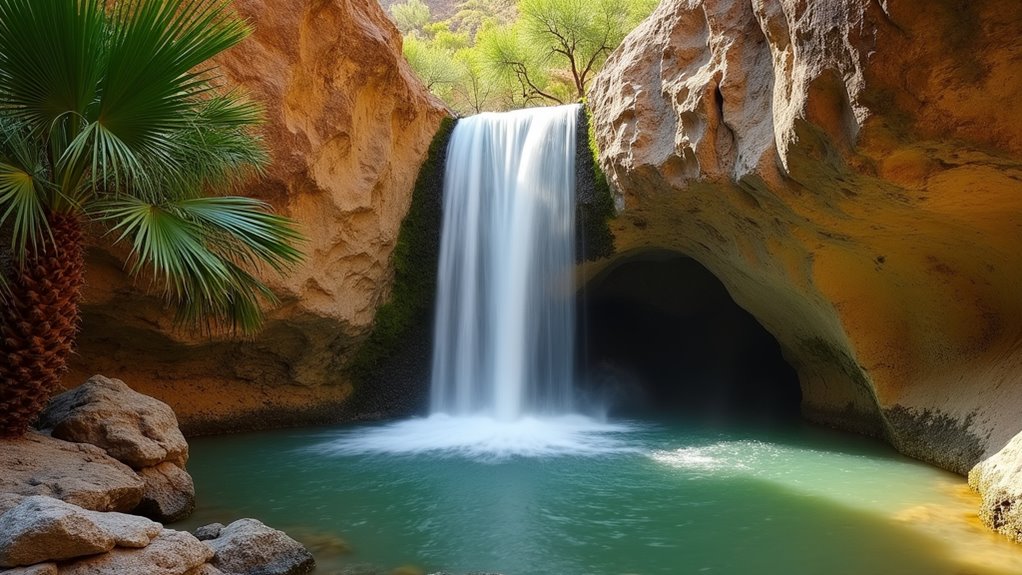 lush waterfall canyon hike