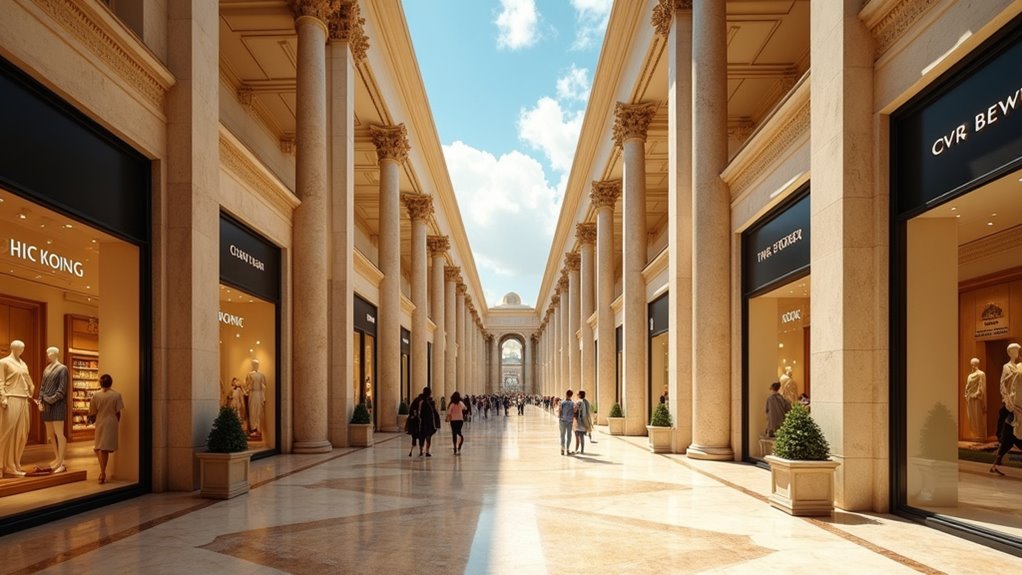 luxurious venetian roman shopping