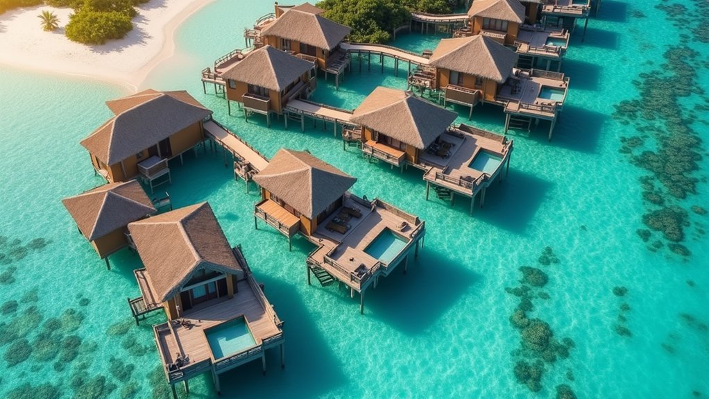 luxury lagoon overwater villas