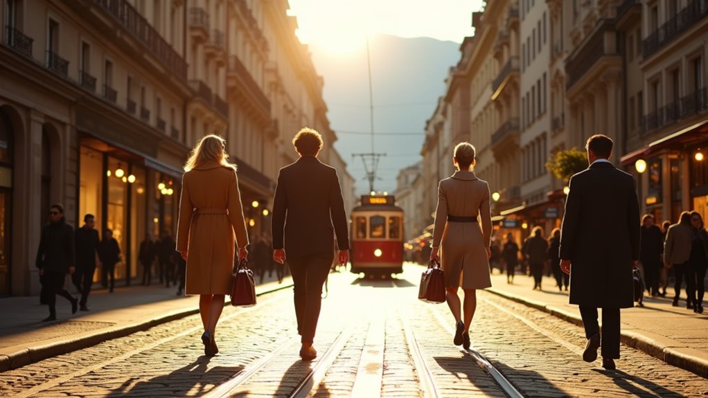 luxury shopping street experience