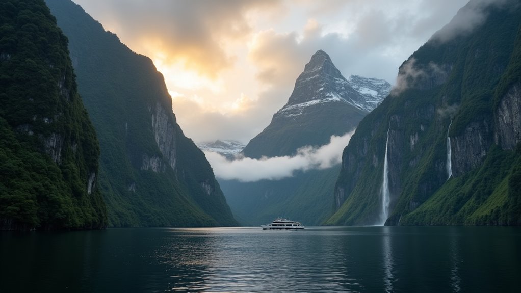 majestic fjord waterfalls wildlife