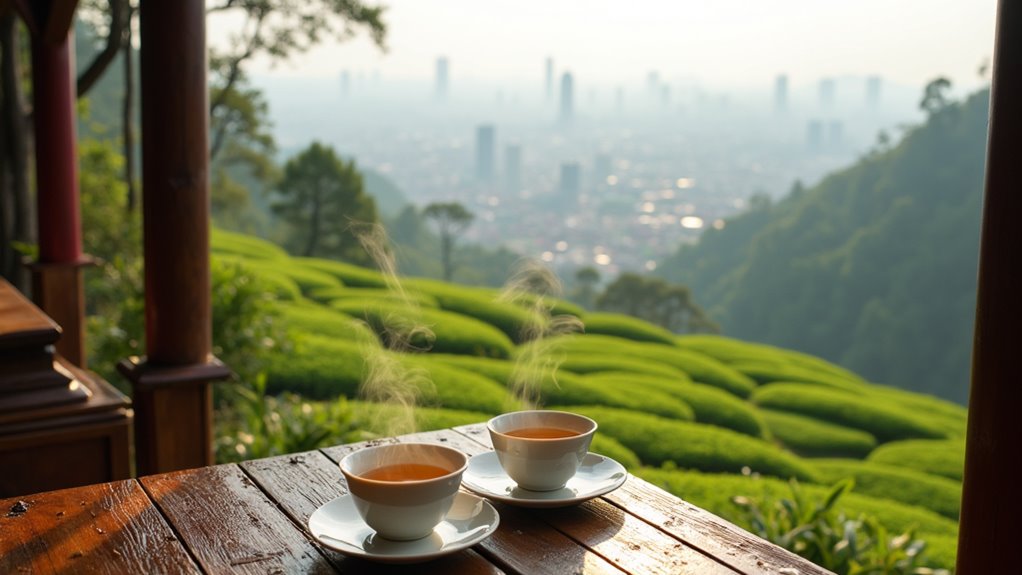 maokong tea mountain views