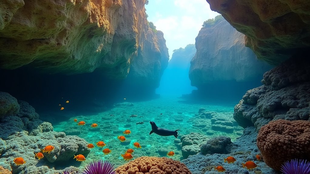 marine wildlife snorkeling caves