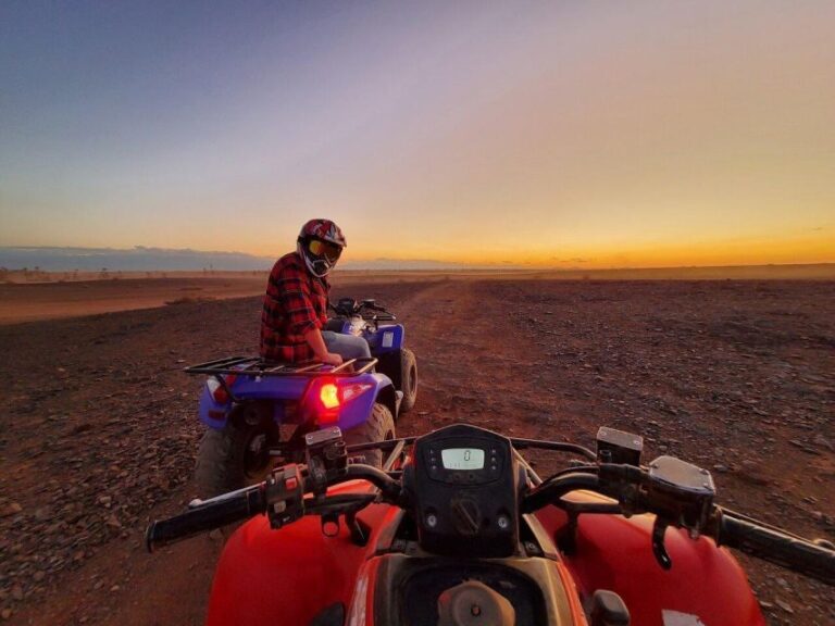 Marrakech: Desert and Palm Grove Sunset Quad Tour with Tea - What to Expect from This Adventure