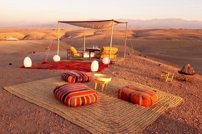 Marrakesh: Sunset Dinner in Agafay Desert with Show & Transfers - Transportation, Group Size, and Pricing