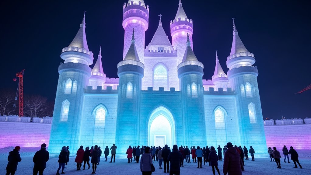 massive snow sculpture festival