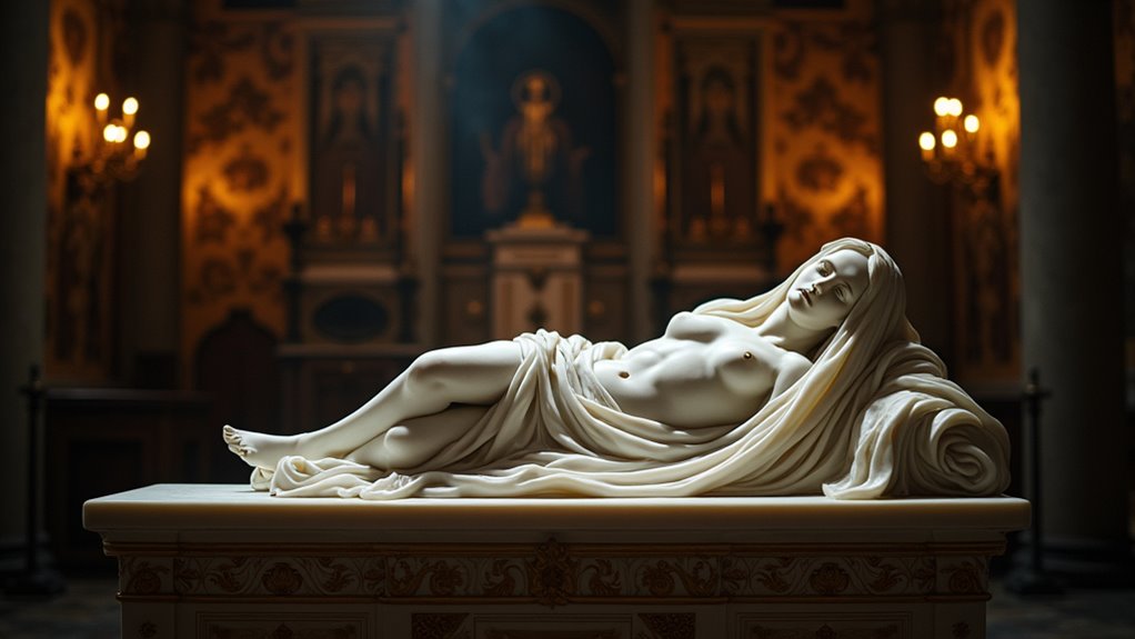 masterful veiled christ sculpture