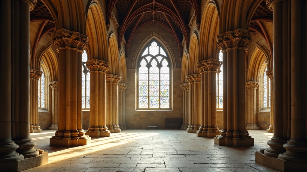 medieval church with carvings