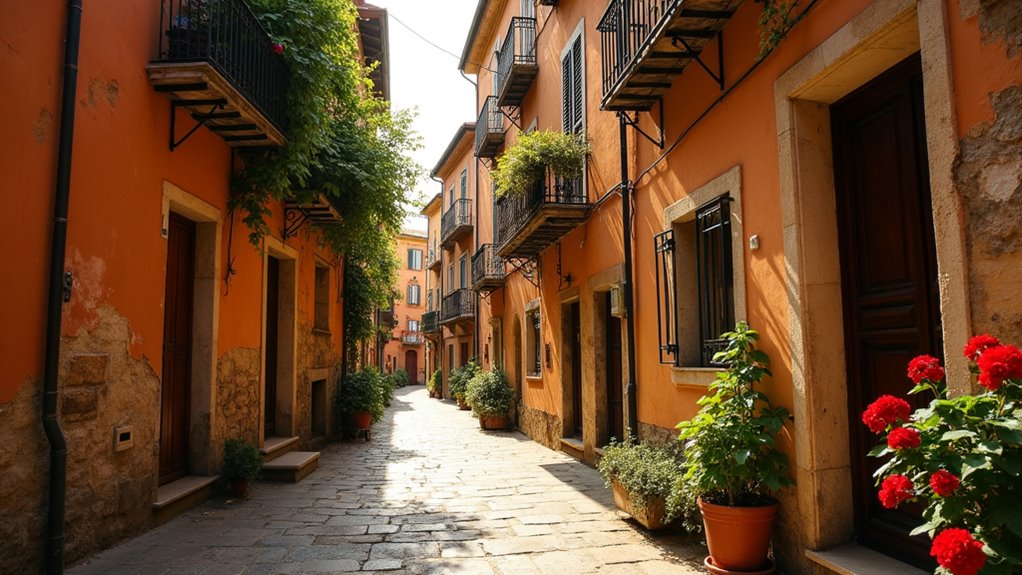 medieval cobblestone alleyways exploration