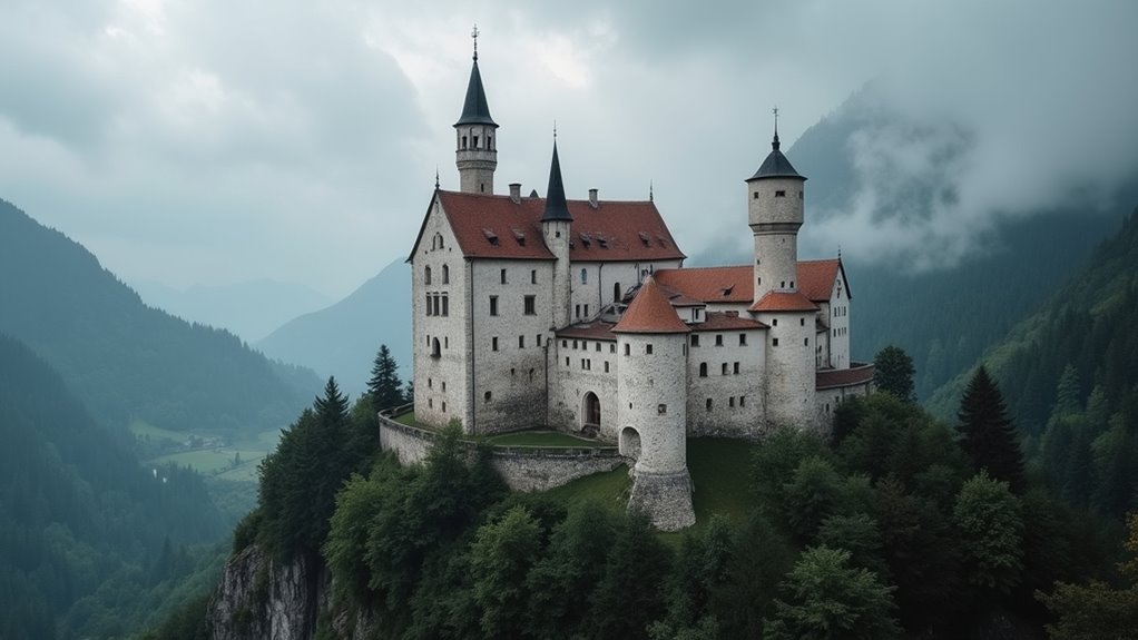 medieval fortress with dracula