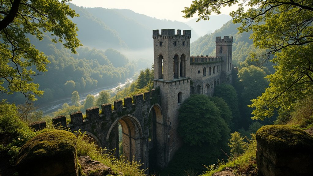 medieval ruins with panoramic views
