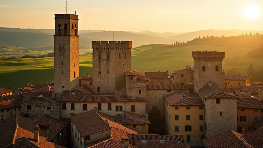medieval towers and skyline
