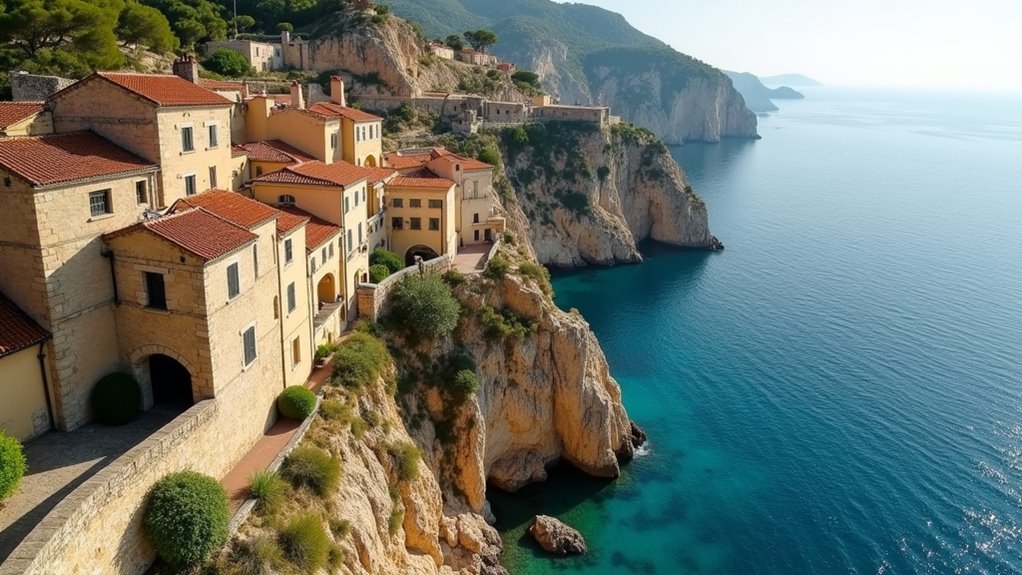 medieval village coastal views