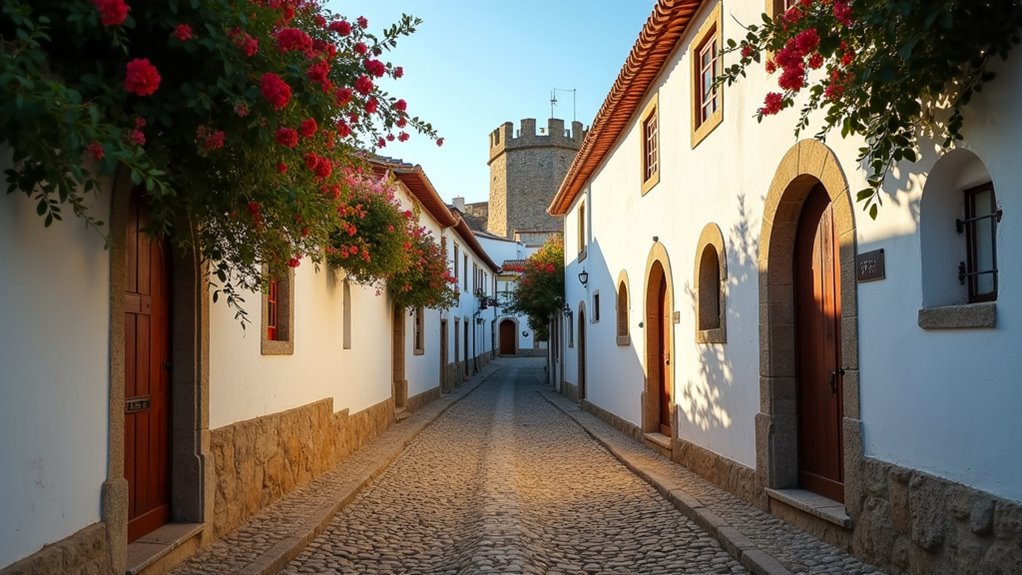 medieval walled town exploration