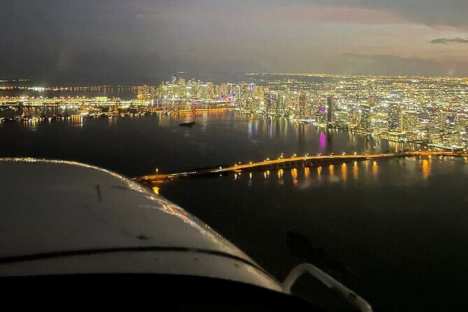 Miami Beach Night Lights Airplane Tour with Champagne 50 Mins - What the Tour Includes