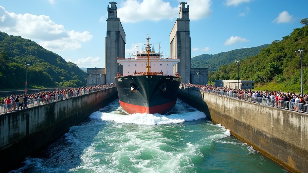miraflores locks ship viewing