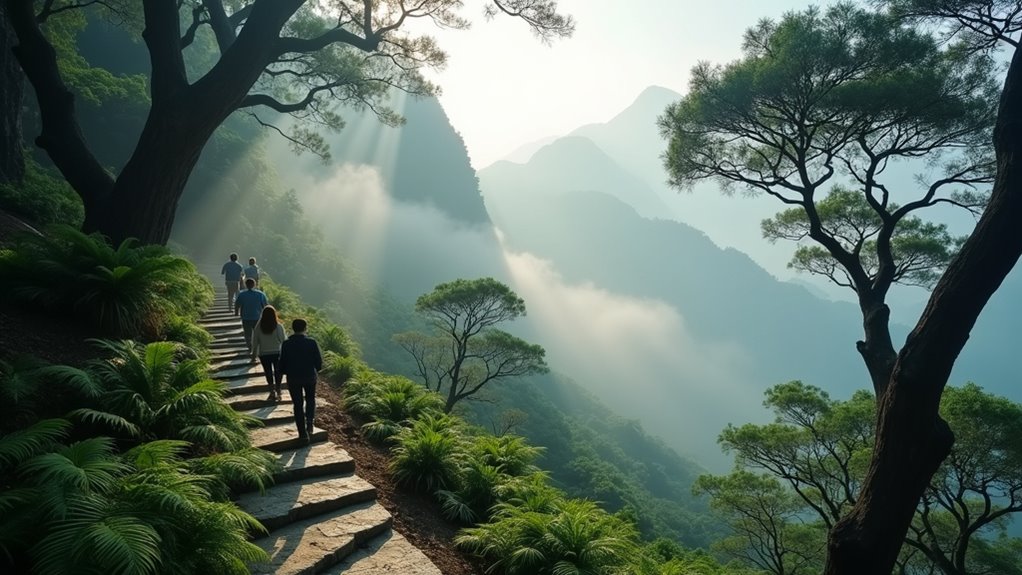 misty mountain hiking trails