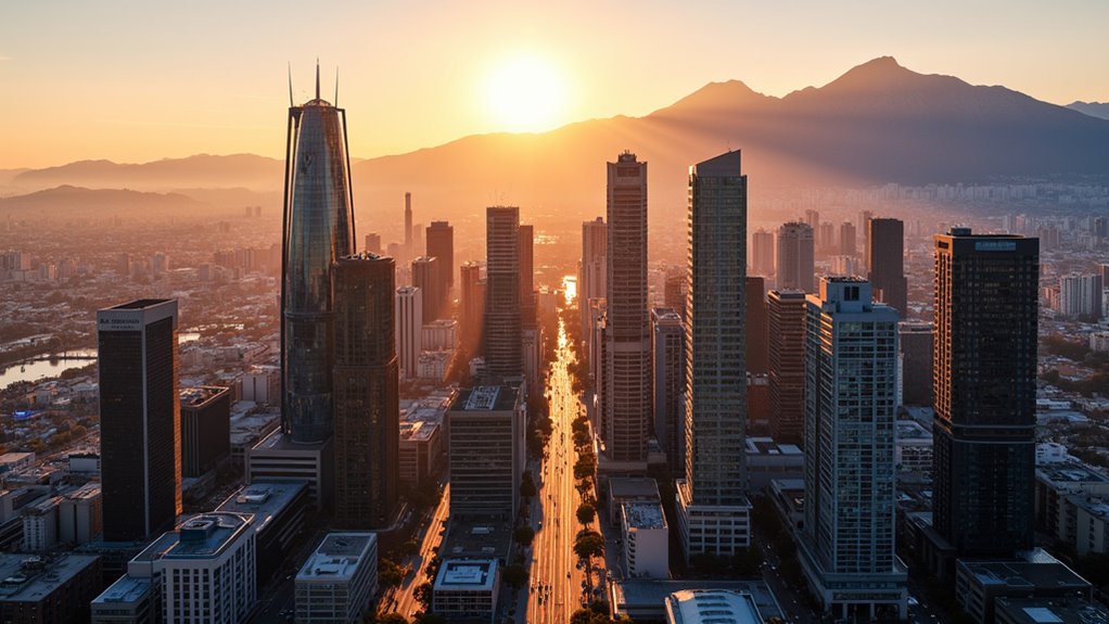 modern santiago skyline views