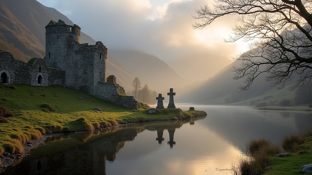 monastic ruins and tranquil lakes