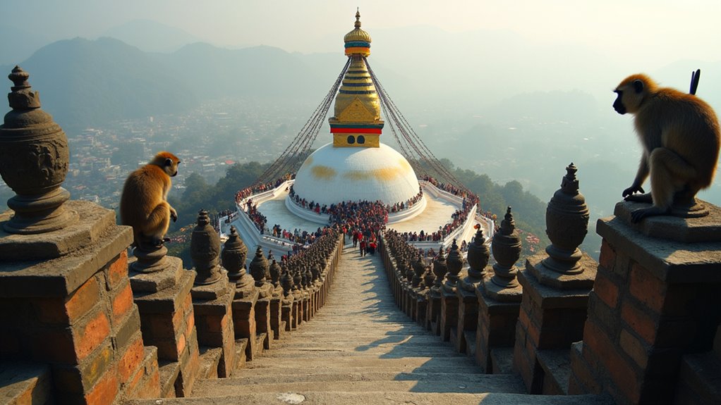 monkey temple panoramic views