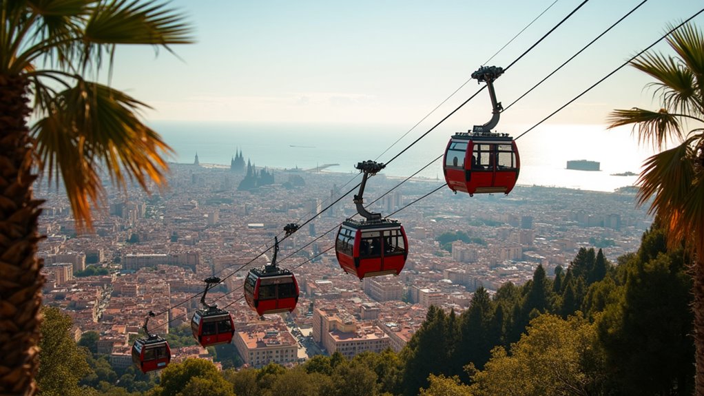 montju c cable car views