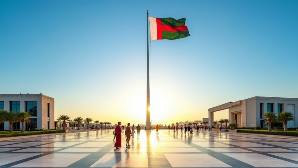 muscat flagpole al khuwair