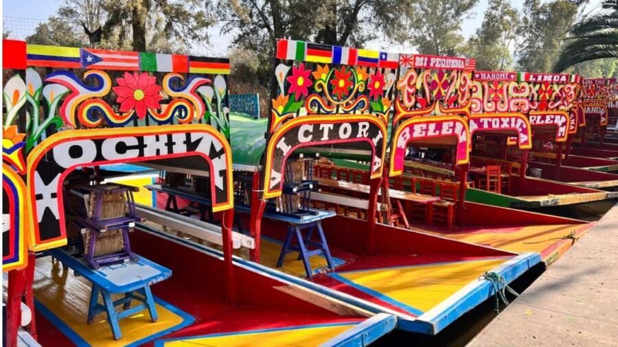 Music and Tequila in Xochimilco visits Coyoacán and CU - Navigating Xochimilco’s Colorful Canals