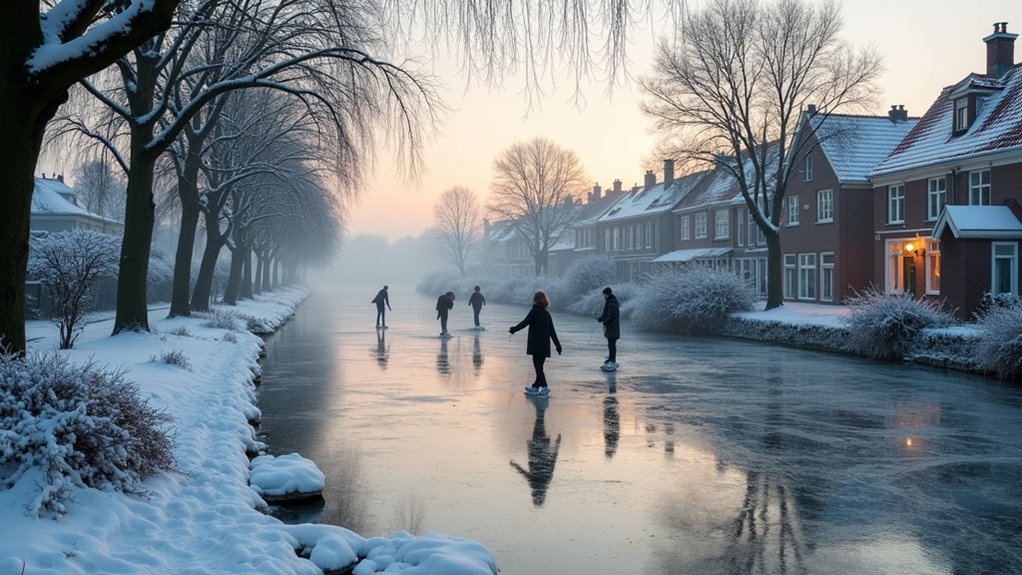 natural frozen canal skating