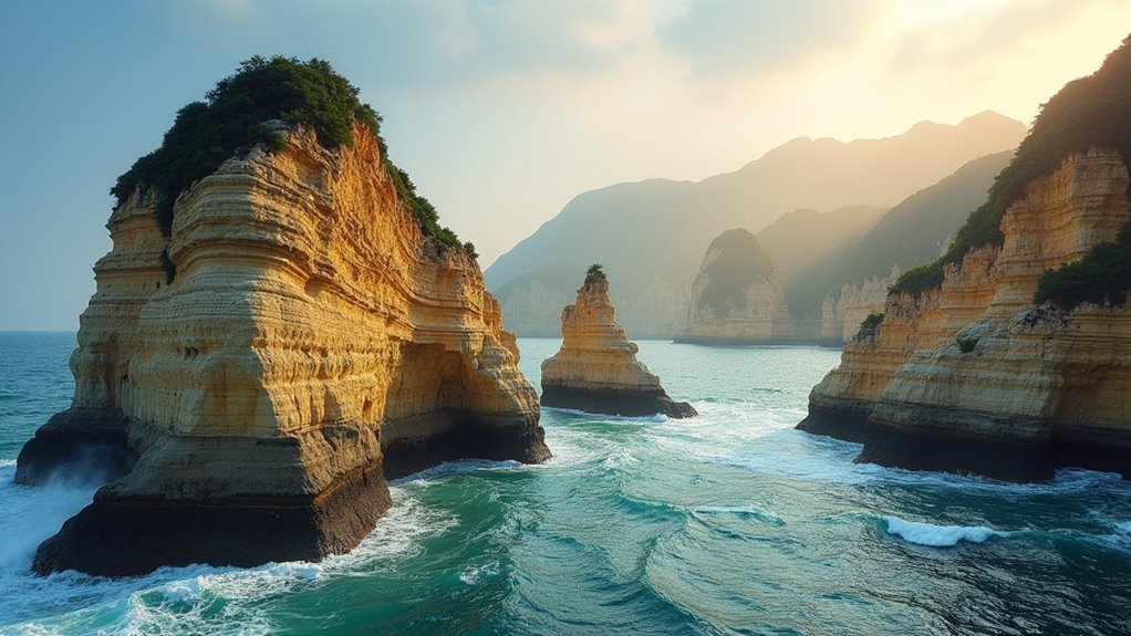 natural rock formations scenic coastal trails