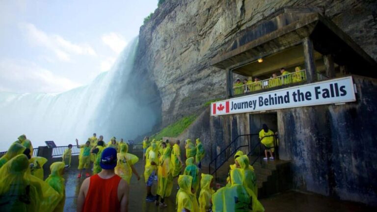 Niagara Falls: Day Tour with Boat & Journey Behind the Falls - Transportation and Group Experience