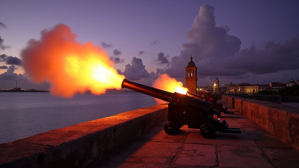 nightly cannon firing reenactment