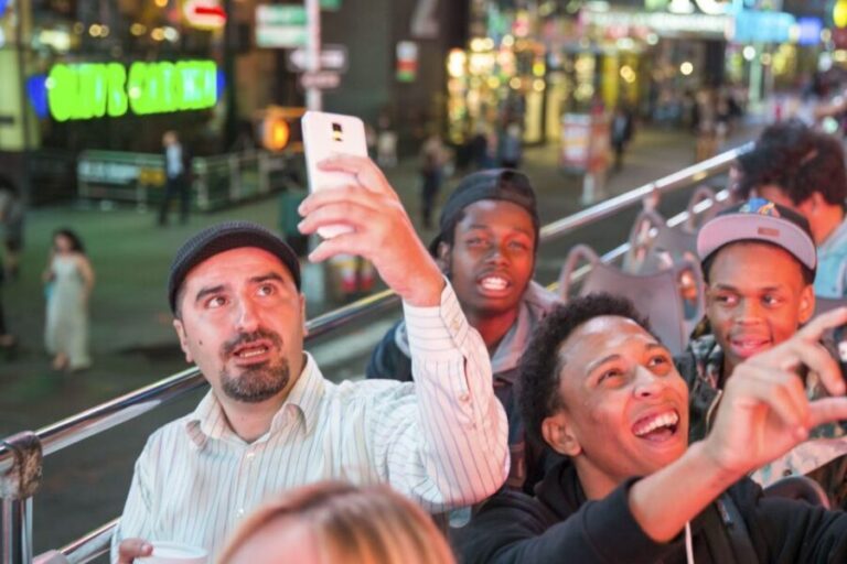 NYC: Sightseeing Night Tour by Open-Top Bus with Live Guide - What Reviewers Say