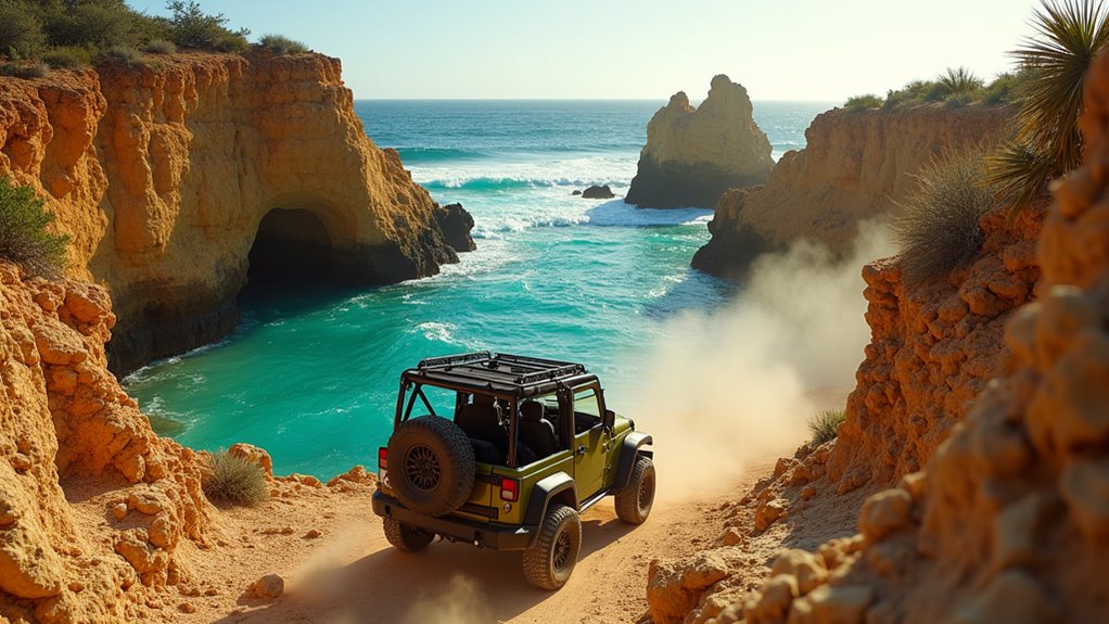 off road to natural pool