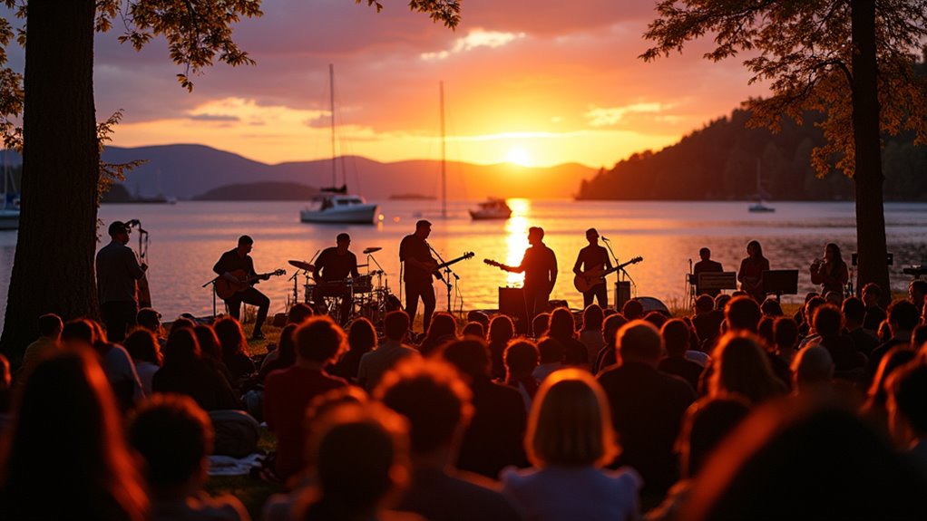 outdoor lakeside live music