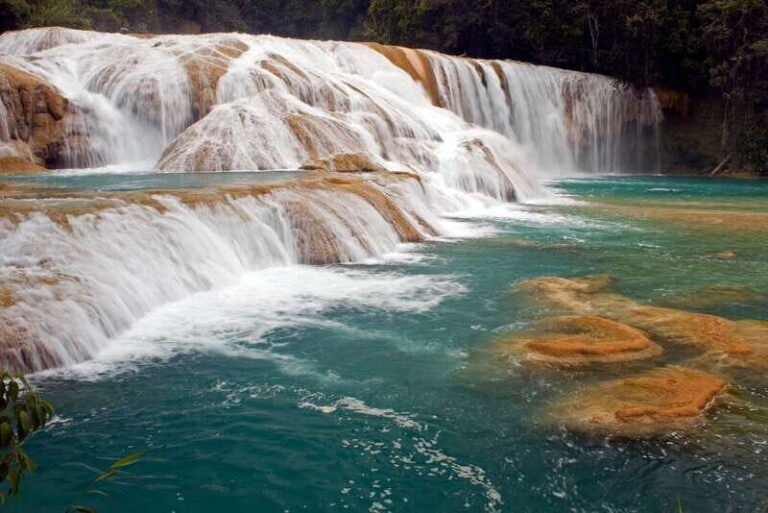Palenque: Agua Azul, Misol-Ha and Palenque Ruins Day Tour - Visiting Misol-Ha Waterfall