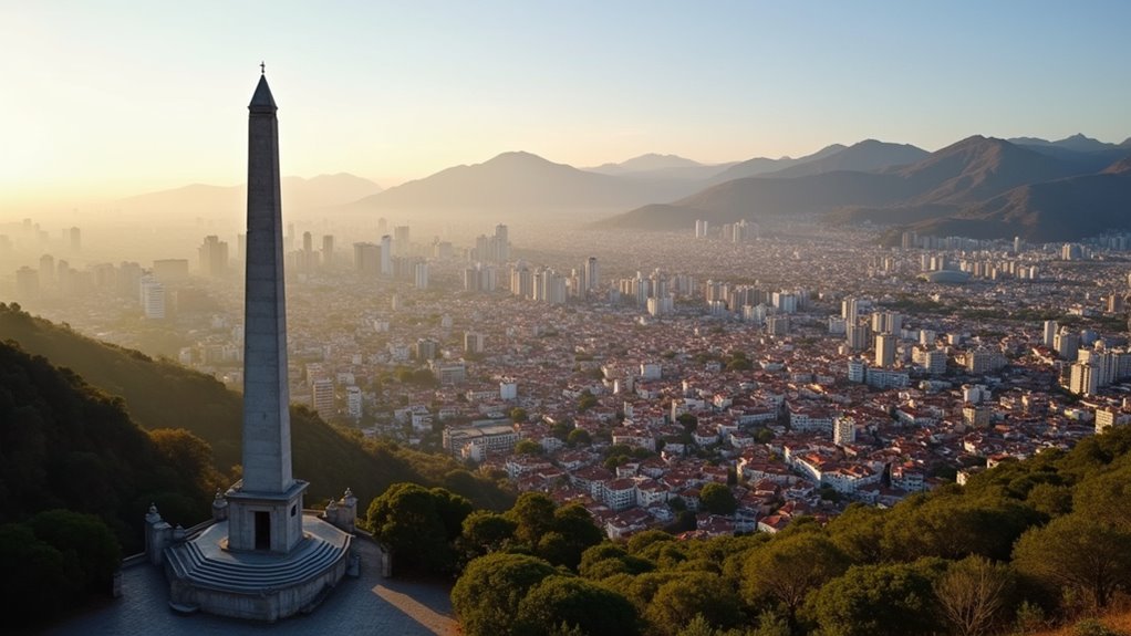 panoramic city mountain views