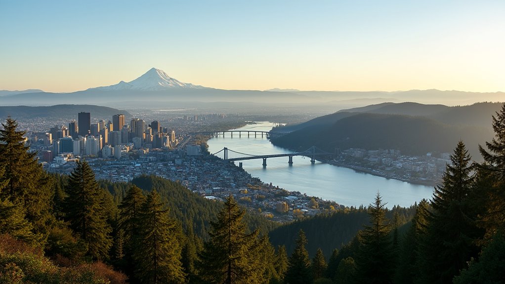 panoramic portland city views