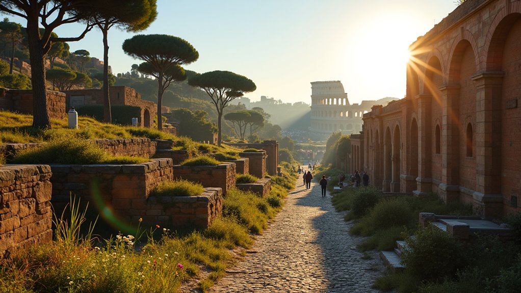 panoramic rome hilltop ruins