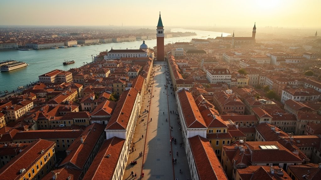 panoramic venice from bell tower
