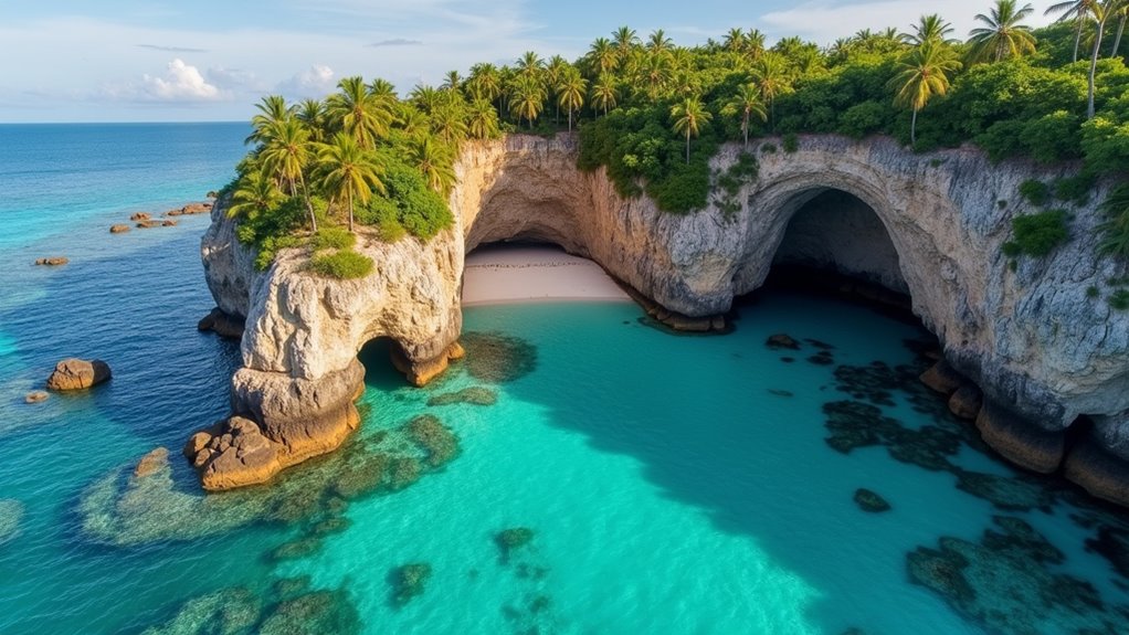 photographing natural arch views