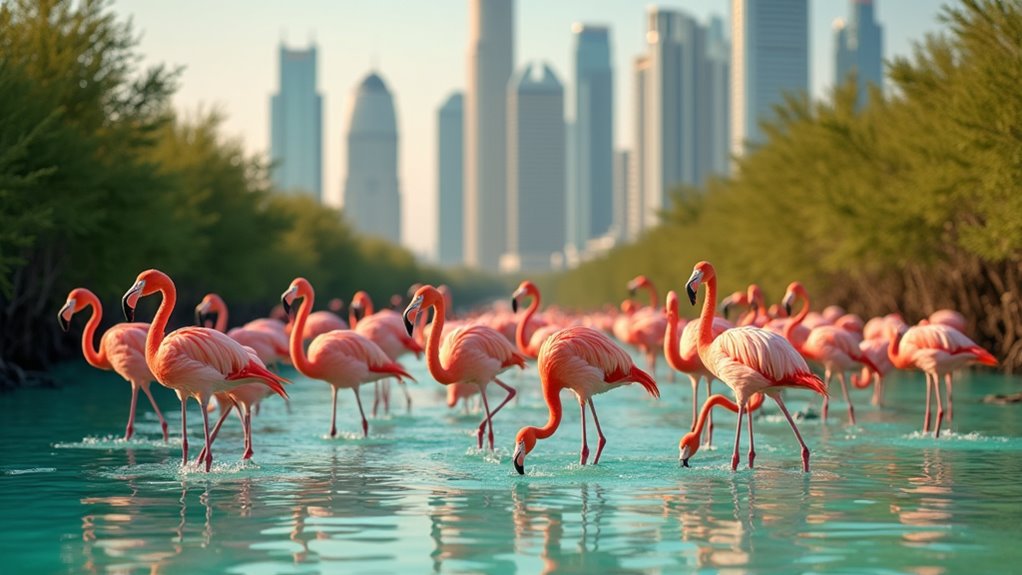 pink flamingos wildlife sanctuary