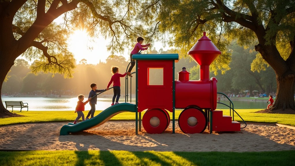 playground lake steam engine