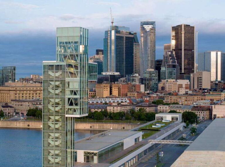 Port of Montreal Glass Tower Entry - The Glass Bottomed Cage: A Thrill for the Brave