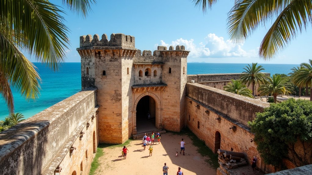 portuguese fortress with archaeological artifacts