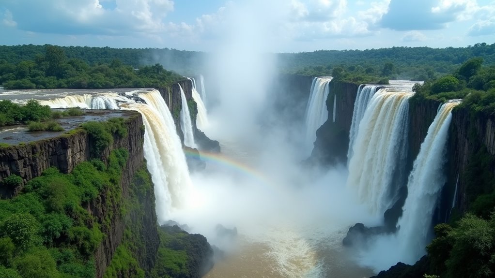 powerful waterfall mist spray