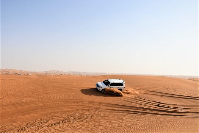 Premium Red Dunes Bashing with Quad Bike, Camel, Falcon &VIP Camp - First Stop: The Desert