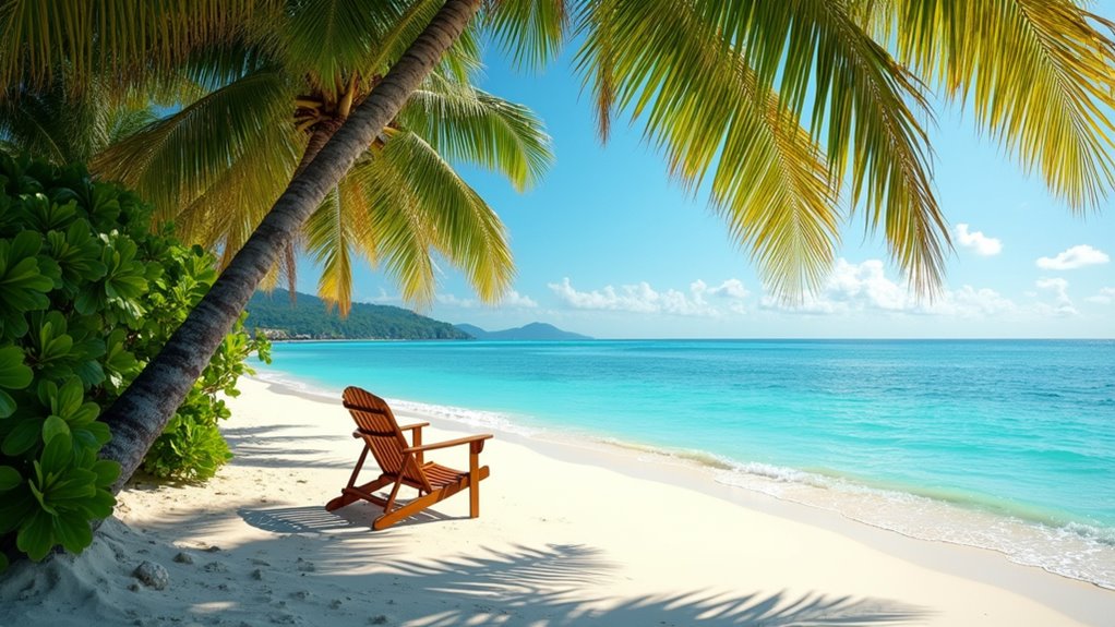 pristine beach coral reefs