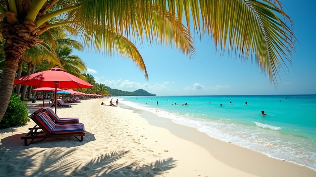 pristine beaches with amenities