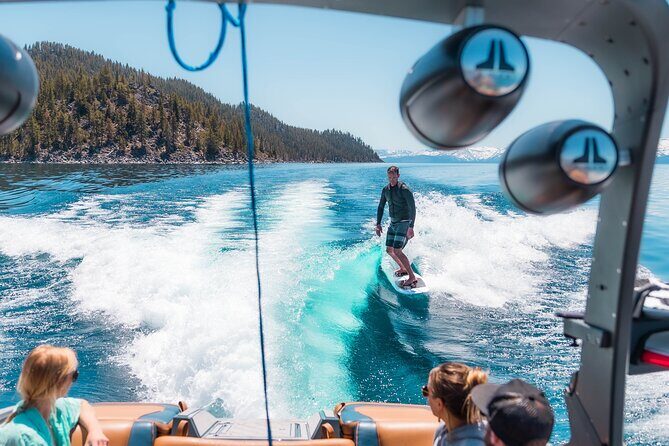 Private Wakesurf/Wakeboard Boat Charter Lake Tahoe - Authentic Feedback from Guests